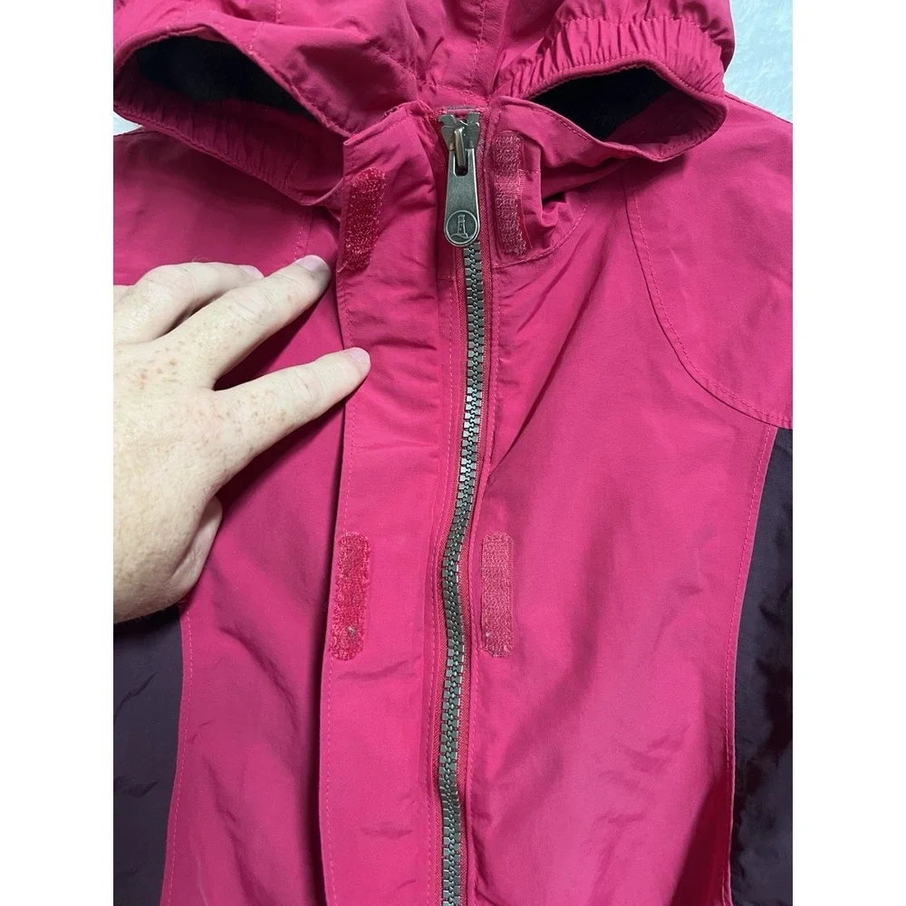 Lands' End Squall Girls M 10-12 Pink Hooded Fleece‎ Lined Winter Jacket